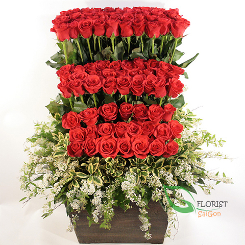 Send love flowers to Saigon sameday delivery