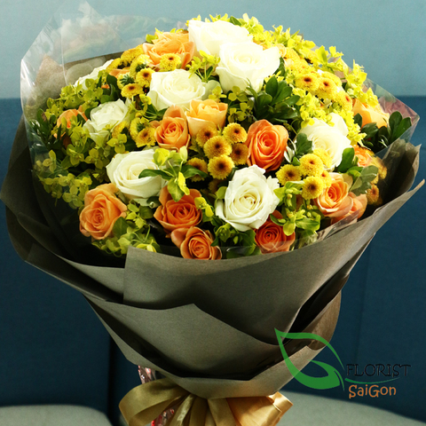 Roses bouquet free delivery in Saigon