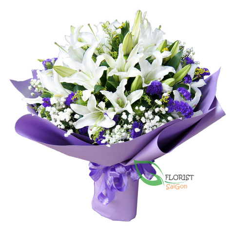 Beautiful lily bouquet for wife