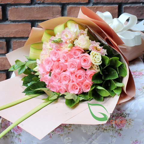 Congratulations for birthday with flowers